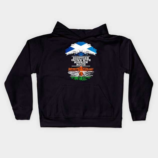 Scottish Grown With Nigerien Roots - Gift for Nigerien With Roots From Niger Kids Hoodie by Country Flags